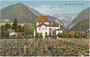 Ansitz Rundegg (Ansitzerhebung 1625) in Obermais (1924 nach Meran eingemeindet), Schennastraße 2, Gbz. und Bzk. Meran, Gefürst. Grafsch. Tirol. Photochromdruck 9 x 14 cm; Impressum: Gerstenberger & Müller, Bozen 1904.  Inv.-Nr. vu914pcd00056