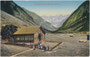 Alpengasthof Stilluperhaus im Stilluptal auf 1.200 m Seehöhe im Gemeindegebiet von Mayrhofen, Bezirk Schwaz, Tirol. Farblichtdruck 9 x 14 cm; Impressum: Joh(ann). Maidler, Mayrhofen 1909.  Inv.-Nr. vu914fld00070