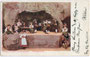 Tiroler Volkstanzgruppe „Die Schlernhexen“ (Dir. Franz Jöchler) im „Tyrolean Alps Dining at Luchow-Faust Restaurant“ (Official Souvenir Worlds Fair St. Louis 1904);. Farbautotypie 9 x 14 cm; Verlag: Samuel Cuppels, St. Louis MO.  Inv.-Nr. vu914fat00054