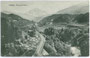 Patsch und Natters, Bzk. Innsbruck-Land mit der Sill als Gemeindegrenze, der Brennerbahn in Bildmitte (v.l.n.r.) und die Serles (2.717 m ü.A.). Lichtdruck 9  x 14 cm; Verlag Becker & Kölblinger, München um 1905. Inv.-Nr. vu914ld00042