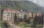 Sanatorium von Gries (1925/26 nach Bozen eingemeindet worden). Farbautotypie 9 x 14 cm, Original unsigniert, Impressum: Künstlerkarte "WIRO" Nr. 2445 A (G.F. Wiedemann, Rom), vom Absender handschriftlich datiert 23.3.1914.  Inv.-Nr. vu914fat00159