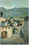 Drescher-Keller (Ansitz Reich am Platz, heutige Adresse Maria von Buol Straße 3) in Kaltern-Dorf, Gbz. Kaltern, Bzk. Bozen, Gefürst. Grafsch. Tirol (heute Südtirol). Farblichtdruck 9 x 14 cm; Verlag Ernst Spitaler, Kaltern 1921.  Inv.-Nr. vu914fld00014