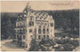 Hotel "Regina del Bosco" (1883 als kaiserl. Jagschloss erbaut) am Mendelpass, Ronzone  im Nonstal Gefürst. Grafsch. Tirol (heute Provincia di Trento). Lichtdruck 9 x 14 cm; Albino Nardelli, Mezzolombardo um 1929.  Inv.Nr. vu914ld00323