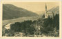 Wallfahrtskirche Hl.Maria Hilfe der Christen am Locherboden in Mötz, Gbz. Silz, Bzk. Imst, Tirol, 1740 nach Rettung eines verschütteten Bergmanns entstanden. Gelatinesilberabzug 9 x 14 cm; Much Heiss' Nachflg., Innsbruck um 1935.  Inv.-Nr. vu914gs00804