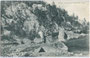 Ruine der Tirolisch Landesfürstlichen Grenzfeste Porta Claudia in Scharnitz. Gbz. Telfs (ab 1925 Gbz. Innsbruck), Bzk. Innsbruck-Land. Lichtdruck 9 x 14 cm; Urhebnernachweis: Verlag von A(nian). Irl, Hofphotograph, Mittenwald.  Inv.-Nr. vu914ld00170
