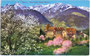 Schloss Labers in gleichnamigem Ortsteil der Bezirkshauptstadt Meran, Gefürst. Grafsch. Tirol gegen Texelgruppe der Ötztaler Alpen. Photochromdruck 9 x 14 cm; Impressum: L. Fränzl, Bozen (davor München), postalisch befördert 1929.  Inv.-Nr. vu914pcd00047