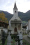 Fassade der Friedhofkapelle St. Michael von 1508 in St. Martin in Passeier, Bezirksgemeinschaft Burggrafenamt, Autonome Provinz Bozen-Südtirol. Digitalphoto; © Johann G. Mairhofer 2016.  Inv.-Nr. 2DSC05453