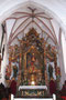 Hochaltar von Anton Ferner und Nikolaus Scheiring (1764) im Chorraum vom Hauptschiff der Pfarrkirche St. Martin in Passeier, Bez.gem. Burggrafenamt, Provinz Bozen-Südtirol. Digitalphoto; © Johann G. Mairhofer 2016.  Inv.-Nr. 2DSC05462