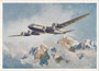 Viermotoriges Langstreckenverkehrsflugzeug Focke-Wulf Fw 200 „Condor“ der Lufthansa (Erstflug 1937). Farbautotypie nach einem Gemälde von Friedrich Matejko (1893-1946). Kunstverlag Walther Rau, Berlin-Zehlendorf 1937.  Inv.-Nr. vu105fat00002