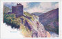 Burg LANDECK, Reschenstraße und Inn gegen Süden. Farbautotypie 9x14cm; Entwurf: F(ranz). Kopallik (1860-1931); Verlag Philipp & Kramer; Wien um 1900.  Inv.-Nr. vu914fat00058