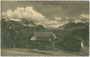 Neugotische 1896 von Reichsrat Franz von Zallinger errichtete Hl.-Kreuz-Kirche zu Kematen in Klobenstein, Gde. Ritten, Gbz. u. Bzk. Bozen, Gefürst. Grafsch. Tirol (heute Südtirol). Lichtdruck 9 x 14 cm; Lor. Fränzl, Bozen um 1910.  Inv.-Nr. vu914ld00272
