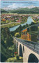 Der Inn vom Stampfbetonviadukt der alten Hungerburgbahn (1906 - 2005) in Innsbruck aus. Kombinationsfarbdruck 9 x 14 cm; Impressum: Verlag "Monopol", München und Hall in Tirol um 1910. Inv.-Nr.  vu914kfd00010