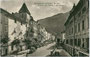 Großer Graben mit Sparkasse rechts im Bild in Brixen am Eisack. Lichtdruck 9 x 14 cm; Impressum: Lorenz Fränzl, Bozen um 1945.  Inv.-Nr. vu914ld00199