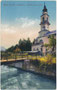 Pfarrkirche Mariä Geburt (18. Jh.) an der Brenta in Borgo, Gbz. und Bzk. Borgo, Gefürst. Grafsch. Tirol (1868-1919); heute Comunità Valsugana e Tesino (C03), Prov. Trient. Photochromdruck 9 x 14 cm; Joh. F. Amonn, Bozen 1920.  Inv.-Nr. vu914pcd00369