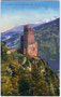 Bergfried der Burg Schrofenstein, nach Verfall der Burganlage übriger Bauteil in Stanz, Gbz. und Bzk. Landeck, Gefürst. Grafsch. Tirol. Photochromdruck 9 x 14 cm; Impressum: Purger & Co., München 1913.  Inv.-Nr. vu914pcd00061