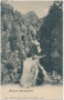 Mittlerer Reinbachfall in der Tobelschlucht vom rechts in die Ahr mündenden Reinbach, Gemeinde Sand in Taufers, Gerichtsbezirk Taufers, Bezirk Bruneck, Gefürst. Grafsch. Tirol. Lichtdruck 9 x 14 cm; Hermann Just, München 1905.  Inv.-Nr. vu914ld00205