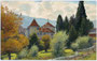 Ansitz Spauregg (err. 1360 Grafen Spaur) in Partschins im Vinschgau, ehem. Gefürst. Grafsch. Tirol (heute Südtirol, Bezirksgemeinschaft Burggrafenamt). Photochromdruck 9 x 14 cm; D & N Photochromie Serie 212 Nr. 3522, wohl 1903.  Inv.-Nr. vu914pcd00020