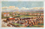 Möbelfabrik mit Spaltwerk und Lagerplatz in der Amraser Straße, Innsbruck-Pradl der Firma Michael Brüll mit Sitz in Innsbruck, Anichstraße 7. Farbautotypie 9 x 14 cm; Weeser-Krell, Linz an der Donau um 1930.  Inv.-Nr. vu914fat00002