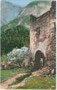 Westtor der Lienzer Klause in Leisach, Bezirk Lienz, Tirol. Photochromdruck 9 x 14 cm; Verlagsgemeinschaft W. Hofmann's Kunstverlag, Lienz 1907 und Joh(ann). F(ilibert). Amonn, Bozen 1908.  Inv.-Nr. vu914pcd00202