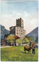 Burg Ried am rechten Talferufer in Wangen, Gemeinde Ritten, Gbz. und Bzk. Bozen, Gefürst. Grafsch. Tirol (heute Auton. Prov. Bozen-Südtirol); Zollstätte ab 1501. Photochromdruck 9 x 14 cm; Joh. F. Amonn, Bozen 1910.  Inv.-Nr. vu914pcd00015