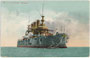 Schlachtschiff "Nebraska" BB 14 der Virginia-Klasse, 1907-1923 im Dienst bei der U.S.N. (United States Navy). Kombinationsfarbdruck 9 x 14 cm; Impressum: Edward H. Mitchell Publisher, San Franciso; postal. befördert 1908.  Inv.-Nr. vu914kfd00054
