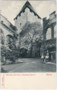 Bergfried der Burg Rubein (heute Schlosshotel) in der Theodor-Christomannos-Str. 38, Obermais (1924 nach Meran eingemeindet), Gbz. und Bzk. Meran, Gef. Grafsch. Tirol. Lichtdruck 9 x 14 cm; Stengel & Co., Dresden/Berlin um 1900.  Inv.-Nr.  vu914ld00115