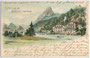 Gasthof "zur Klause" in Zell, Stadtgemeinde Kufstein. Chromolithographie nach Original von Paul Auer. Impressum: Art(istische). Ges(ellschaft). Münchener Chromolith(ographische). Kunstanstalt um 1895.  Inv.-Nr. vu914clg00031