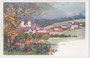 Zisterzienserstift Stams mit Basilika zu U.L.F. Und Pfarrkirche zum Hl. Johannes dem Täufer. Kombinationsfarbdruck 9 x 14 cm; Entwurf: F. Konallik; Verlag Philipp & Kramer, Wien um 1900. Inv.-Nr. vu914kfd00025