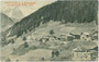 Colle Santa Lucia im Ampezzanischen vor dem Ersten Weltkrieg. Lichtdruck 9 x 14 cm; Aufnahme: Ermenegildo Dalla Torre, Pieve di Livinallongo. Impressum: Joh(ann). F(ilibert). Amonn, Bozen 1908. Inv.-Nr. vu914ld00251