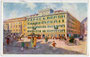 „Grand Hotel de l'Europe“, Bahnhofplatz (heute Südtiroler Platz) 2 Ecke Rudolfstraße (heute Brixner Straße). Farbautotypie 9 x 14 cm, Entwurf ohne Signatur, postal. beförd. 1933. Wagner'sche Univ.-Buchdruckerei, Innsbruck.  Inv.-Nr. vu914fat00016