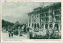 „Grand Hotel Savoy – M. & A. Appolonio“ in Cortina d'Ampezzo. „Facciata ad Est con Becco di Mezzodi e Croda da Lago". Rastertiefdruck 10 x 15 cm; Verlag Barabino e Graeve, Genova; postalisch befördert 1937.  Inv.-Nr. u105rtd00001 