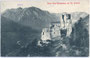 Burgruine Rotund (Oberreichenberg) in Taufers im Münstertal, Bzk. Schlanders, Gefürst. Grafsch. Tirol (seit 1919 Provinz Bozen-Südtirol). Lichtdruck 9 x 14 cm; Impressum: Figl & Co, Bozen; postalisch befördert 1910.  Inv.-Nr. vu914ld00094