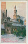 Christbaummarkt am Oberen Stadtplatz in Hall, Bezirk Innsbruck-Land, Tirol. Farbautotypie 9 x 14 cm nach einem Original von Rudolf Kargl (1878-1942). Verlag Ostmark, Bund deutscher Österreicher, Linz um 1910.  Inv.-Nr. vu914fat00102