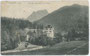 Herzoglich Coburg-Gotha'sches Jagdschloss mit Falkengruppe im Karwendel. Verlag A. Irl, Hofphotograph, Mittenwald.  Inv.-Nr. vu914ld00176