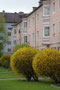 Vorgärten mit Ziersträuchern der kommunalen Wohnanlage, Prinz-Eugen-Straße Nr. 84 im Pradler Saggen der Reichenau, Stadtgemeinde Innsbruck. Digitalphoto; © Johann G. Mairhofer 2011.  Inv.-Nr. 1DSC02975