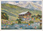 Bad Seemühle am Walchsee, Gemeinde Walchsee, Bezirk Kufstein, Tirol. Farbautotypie 10 x 15 cm (Künstlersignatur unleserlich); Verlag Graph(ische). Kunstanstalt Heinloth & Co., München 2NW um 1935.  Inv-Nr. vu105fat00038