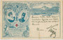 "Erinnerung an das Fest des Landes- und Frauenhilfsvereins vom 'rothen Kreuz' - Innsbruck 23. Oktober 1897" mit Vignetten von Rudolf von Österreich-Ungarn und Ehefrau Stephanie von Belgien. Autotypie 9 x 14 cm o. Urhebernachweis.  Inv.-Nr. vu914at00019