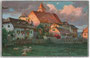 Deutschordenskommende in Lengmoos, Gemeinde Ritten. Entwurf: R. A. Höger; Joh(ann). F(ilibert). Amonn, Bozen; postalisch gelaufen 1907.  Inv.-Nr. vu914fat00007