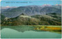 Kalterer See und Ruine Leuchtenburg in der Gemeinde Kaltern, Gbz. Kaltern, Bzk. Bozen, Gefürst. Grafsch. Tirol (heute Autonome Provinz Bozen-Südtirol). Photochromdruck 9 x 14 cm; Impressum: Joh. F. Amonn, Bozen 1907.  Inv.-Nr. vu914pcd00231