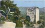 Burg Ortenstein (sog. Pulverturm) am Tappeinerweg auf dem Küchelberg oberhalb der Altstadt der Bezirkshauptstadt Meran, Gef. Grafsch. Tirol. Photochromdruck 9 x 14 cm; Othm(ar). Blaschke, Prien (am Chiemsee) 1903.  Inv.-Nr. vu914pcd00043