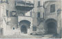 Detailansicht der Gartenfassade vom Ansitz Sternbach (links) in Mühlau, Stadtgemeinde Innsbruck, Sternbachplatz 2. Gelatinesilberabzug 9 x 14 cm; Aufnahme und Verlag A(lfred). Stockhammer, Hall in Tirol 1909.  Inv.-Nr. vu914gs00496