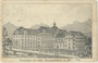 Provinzhaus, Kloster der Kreuzschwestern im Regulierten Dritten Orden des hl. Franziskus in Schönegg, Stadtgemeinde Hall in Tirol, Bruckergasse 24. Lichtdruck 9 x 14 cm; Verlag C(arl). Lampe Innsbruck, postalisch befördert 1911.  Inv.-Nr. vu914ld00355