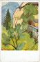 Ehem. Fürstbischöfl. dann kurfürstl. Salzburgisches Schloss Lengberg in Nikolsdorf, Bezirk Lienz, Tirol. Farbautotypie 9 x 14 cm nach einem Gemälde (Künstlersignatur unleserlich), Impressum: F. Bruckmann, München um 1940.  Inv.-Nr. vu914fat00078