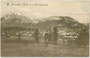 St. Johann in Tirol, Bzk. Kitzbühel, Tirol mit Bahnhofsareal der Giselabahn (offiiziell Kaiserin-Elisabeth-Bahn, hte. Salzburg-Tiroler-Bahn) gegen Kaisergebirge. Lichtdruck 9 x 14 cm; Verlag O. Blaschke, Prien/Chiemsee 1908.  Inv.-Nr. vu914ld00213