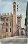 Apsis vom Bischofsdom San Vigilio, die Bischöfliche Burg mit dem Campanile San Romedio (Il Castelletto) und der Stadtturm in Trento/Trient (v.l.n.r.). Farbautotypie 9 x 14 cm ohne Urhebernachweis; postalisch befördert 1916.  Inv.-Nr. vu914fat00060