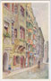 Ehemaliges Haus von Nikolaus Haidl, dem im 15. Jh. lebenden Leibwächter („Burgriese“ genannt) von Herzog Sigmund in der Hofgasse. Farbautotypie nach Original von Eduard F. Hofecker, Verlag Wilhelm Stempfle, Innsbruck, 1911.  Inv.-Nr. vu914fat00018