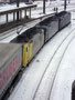 Schwerer Güterzug mit vorgespannter Dreifachtraktion durch E-Loks eines privaten Eisenbahnunternehmens im Bahnhof Kufstein vor Befahrung von Unterinntal- und Brennerbahnstrecke. Digitalphoto; © Johann G. Mairhofer 2017.  Inv.-Nr. 2DSC02279