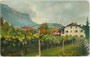 Gleifkirche zur Schmerzhaften Muttergottes in St. Michael, Gde. Eppan im Überetsch, Gbz. Kaltern, Bzk. Bozen, Gefürst. Grafsch. Tirol (heute Südtirol). Photochromdruck 9 x 14 cm; Impressum: D & N Photochromie um 1907.  Inv.-Nr.  vu914pcd00308