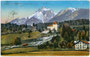 Burg STARKENBERG in Tarrenz mit Hinterer Platteinspitze (2.723m). Photochromdruck 9x14cm; P. & Co., München; postalisch gelaufen 1914.  Inv.-Nr. vu914pcd00181