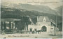 Erste Talstation der alten Hungerburgbahn (1906 – 2005) vom Typ Standseilbahn im Stil der Neogotik in Innsbruck-Saggen, Rennweg Nr. 41. Lichtdruck 9 x 14 cm; Verlag Fritz Gratl, Photograph, Innsbruck 1906.  Inv.-Nr. vu914ld00257